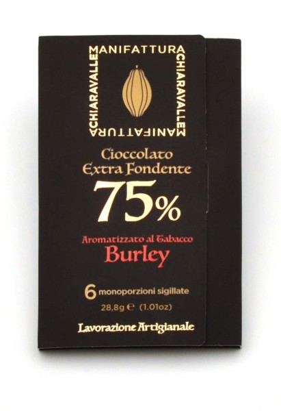 Dunkle Schokolade 75% mit Burley Tabak-Aroma